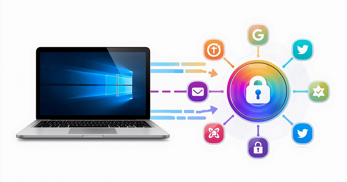 "Illustration of Cybersecurity And Privacy Tools protecting digital data and online privacy in 2026."